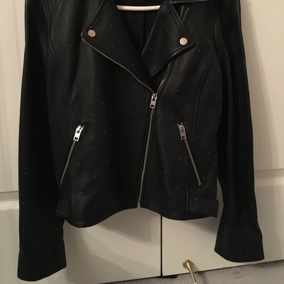 NWT Lucky Brand Real Leather Moto Jacket - Picture 5 of 6